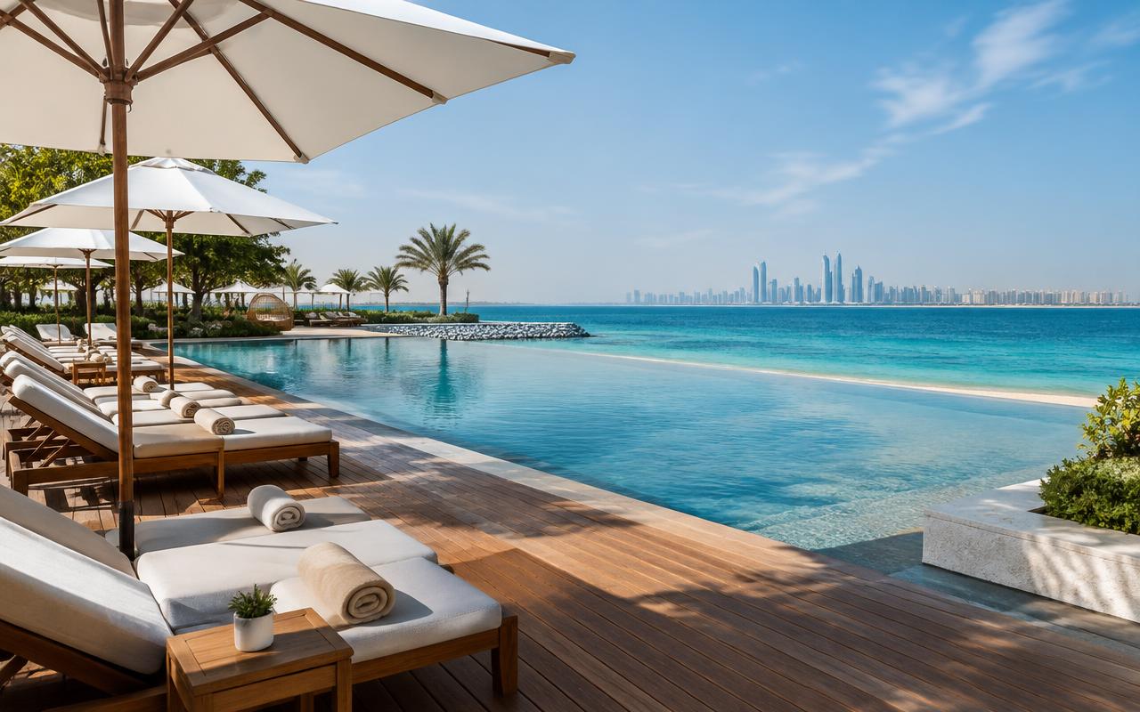 Private beach club on the Gulf