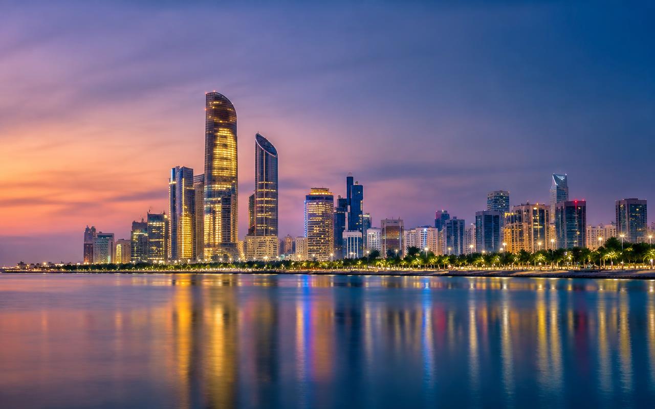 The Corniche skyline at twilight