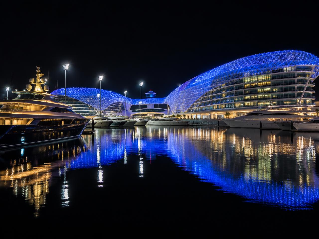 Yas Marina after dark
